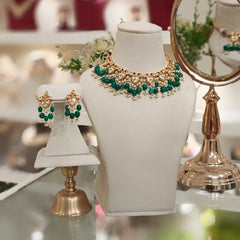 Amrita Green Polki Set