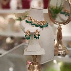 Amrita Green Polki Set