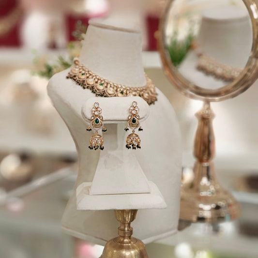 Amisha Green Polki Set