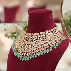 Mrignayni Polki Neckline Set