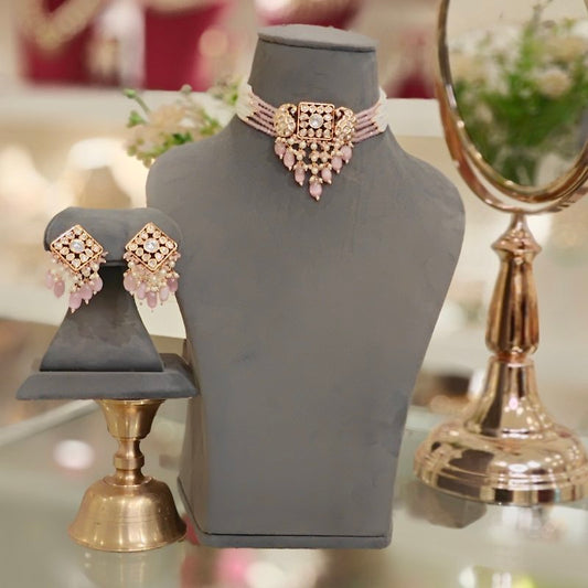 Aanandi Pink Polki Set