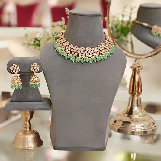 Vinita Polki Neckline set