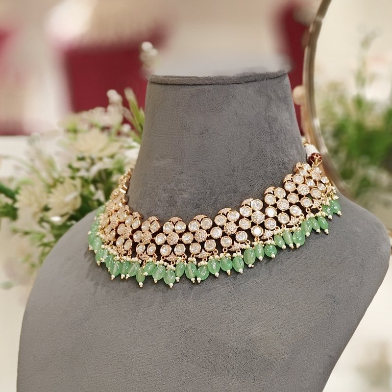 Vinita Polki Neckline set