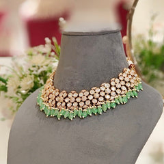 Vinita Polki Neckline set