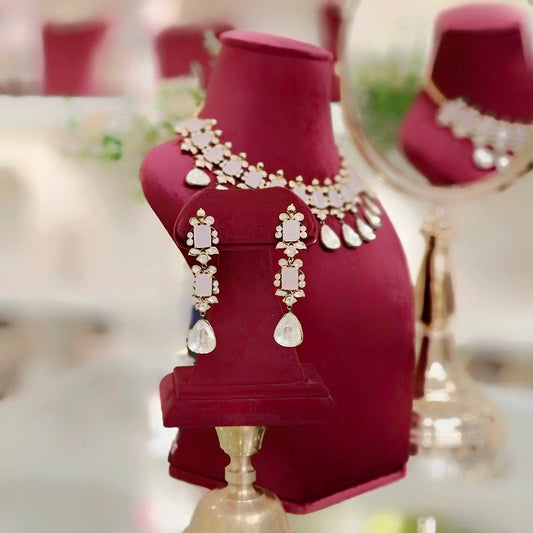 Mallika Pink Necklace Set