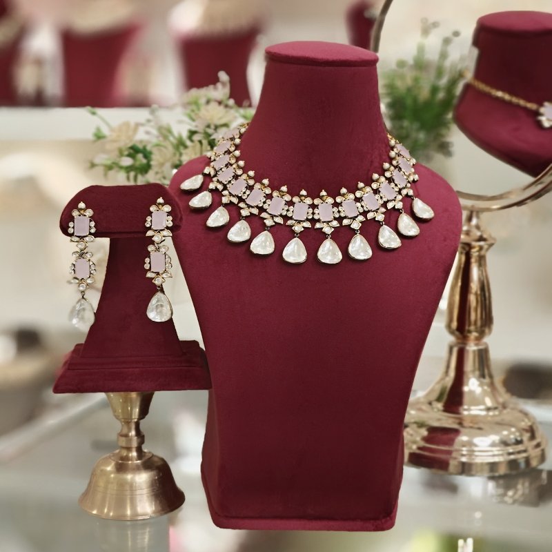 Mallika Pink Necklace Set