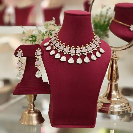 Mallika Pink Necklace Set