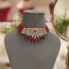 Ekarishi Ruby Choker Set