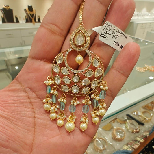 Nadiya Nadiya Polki Maangtikka