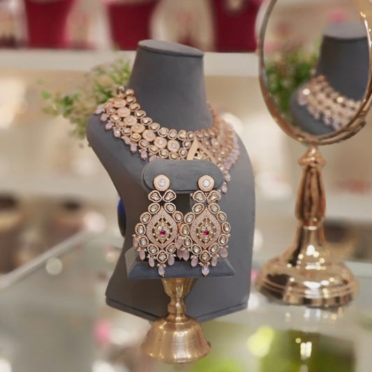 Ameena Polki Neckline Set