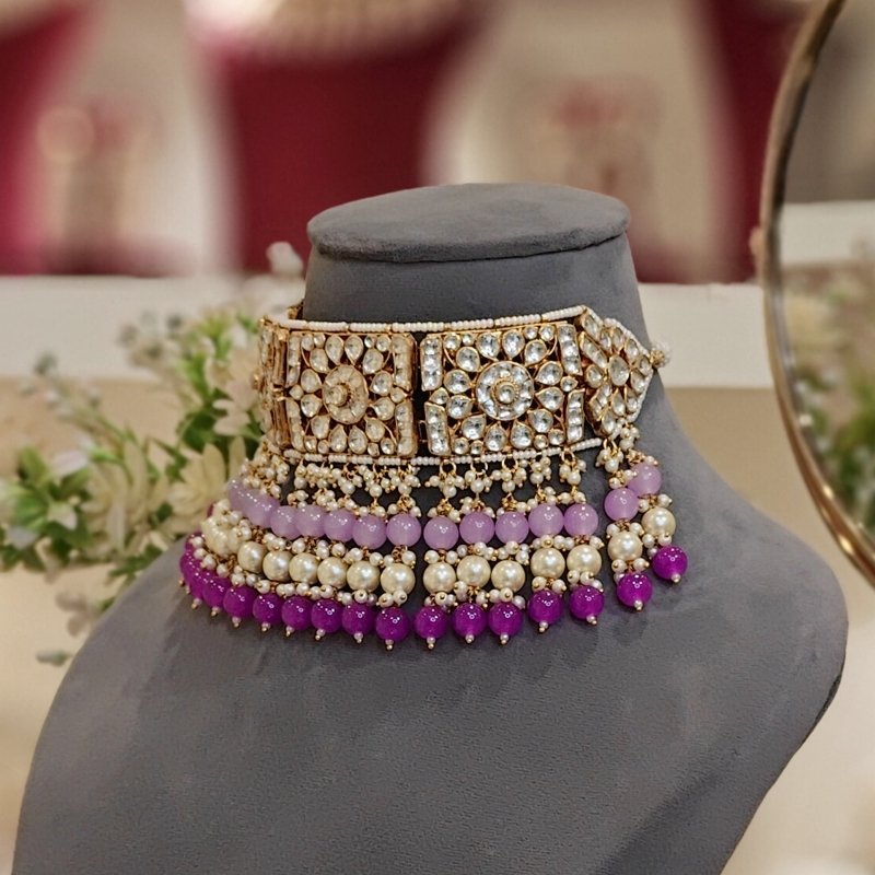 Mehnaz Paachi Kundan Set