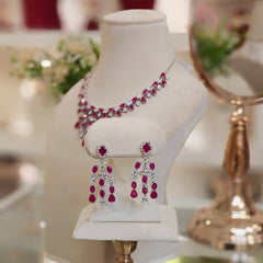 Ellina Pink neckline set