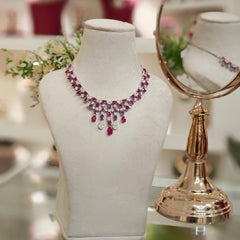 Ellina Pink neckline set