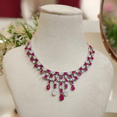 Ellina Pink neckline set