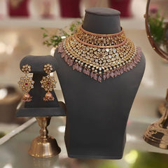 Zia Polki Choker Set (Pink)