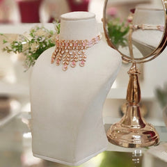 Harini Pink Polki Choker Set