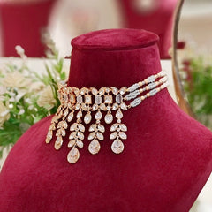 Harini Grey Polki Choker Set Copy