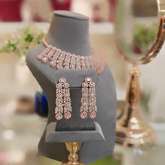 Hezal Pink Necklace set