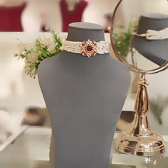 Barkha majenta choker set