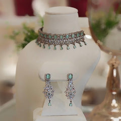Myra Mint Green Choker set