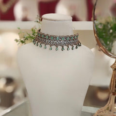 Myra Mint Green Choker set
