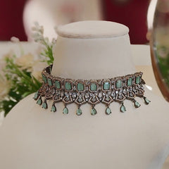 Myra Mint Green Choker set