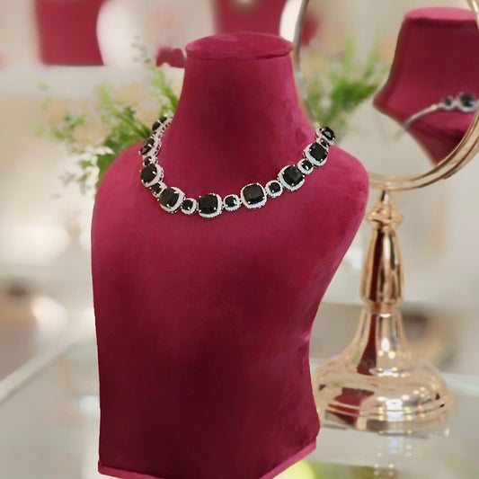 Riva Black neckline set