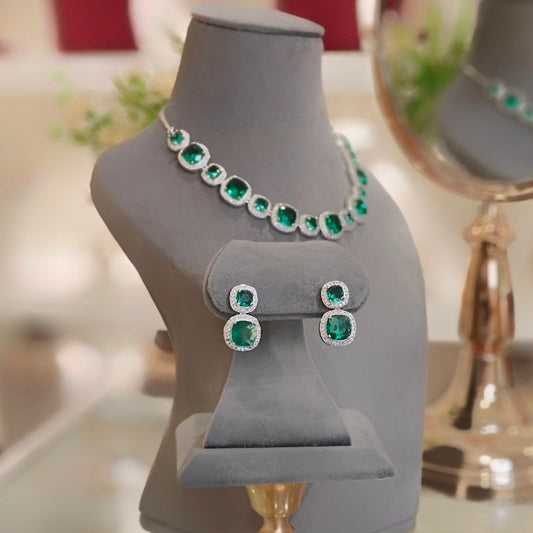 Riva English Green neckline set