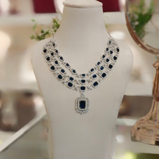 Sumeedha blue pendent set