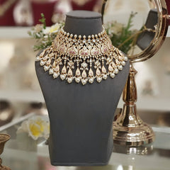 Mishika Ivory Polki Choker Set