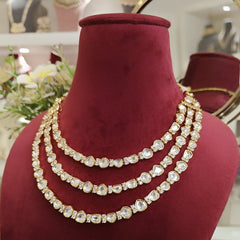 Zaibaa Polki Three Line Set