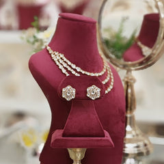 Zaibaa Polki Three Line Set