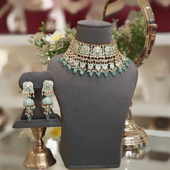 Poornima mint enameled set