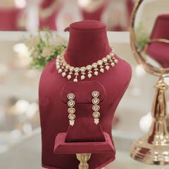 Azeen pearl Polki Set