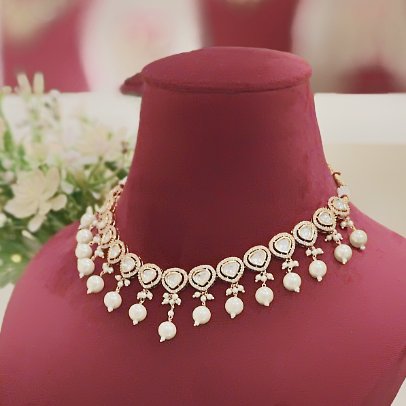 Azeen pearl Polki Set