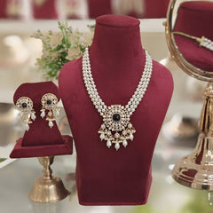 Jannat moissanite Long Necklace Set