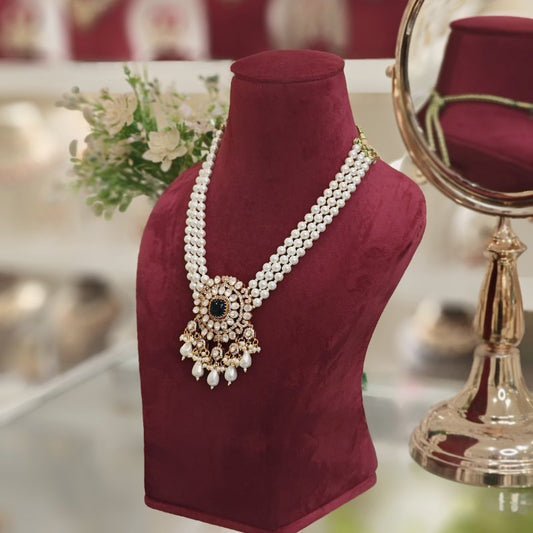 Jannat moissanite Long Necklace Set