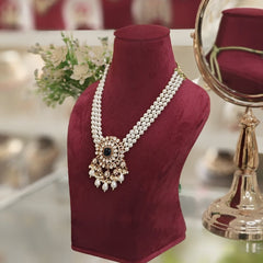 Jannat moissanite Long Necklace Set