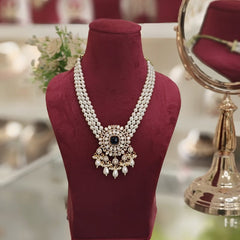 Jannat moissanite Long Necklace Set