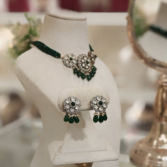 Arina Moissanite Green Choker Set