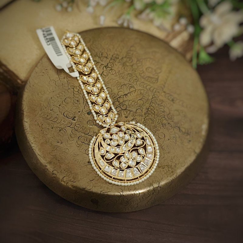 Jasmine Polki Maangtikka (White)