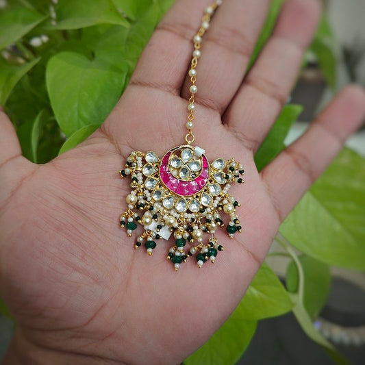 Saanvi paachi kundan tikka