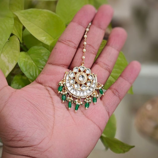 Arunidhi paachi kundan Maangtikka