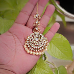 Sabya paachi kundan maangtikka