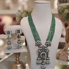Manasvi moissanite Long set (Mint Green)