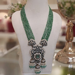 Manasvi moissanite Long set (Mint Green)