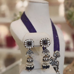 Manasvi moissanite Long set (Purple)