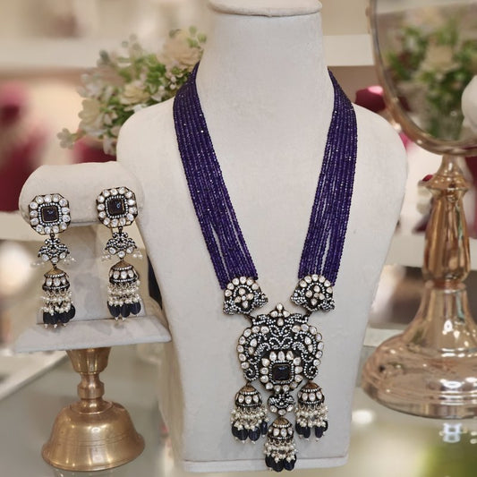 Manasvi moissanite Long set (Purple)