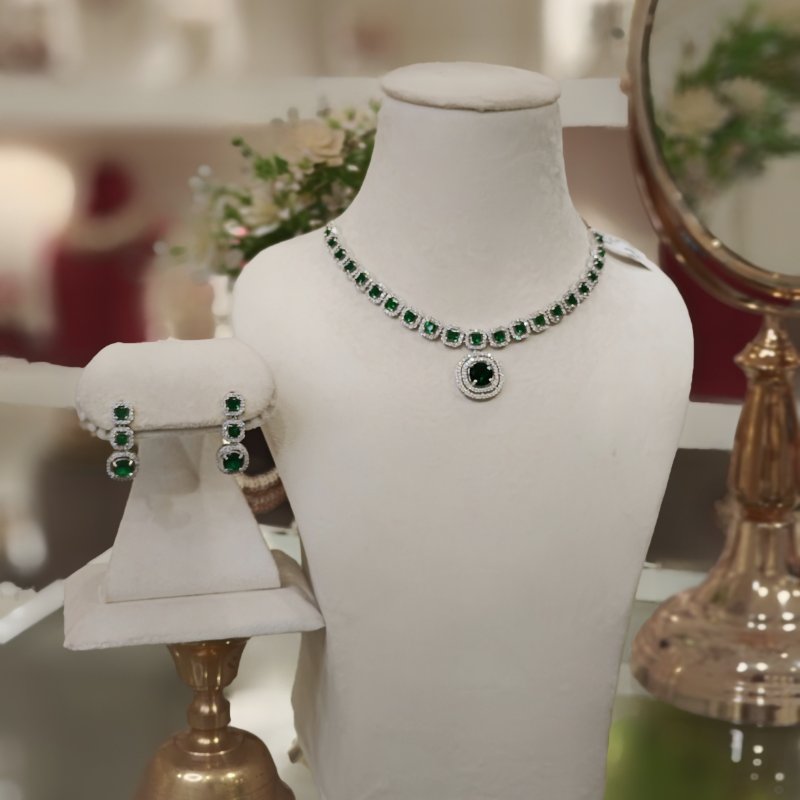 Rene Green Neckline set