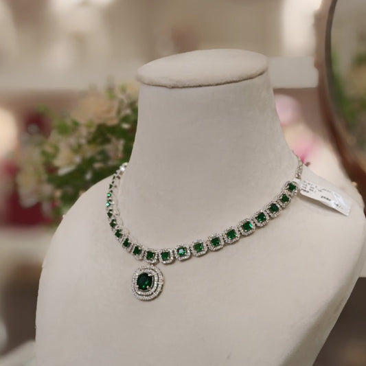 Rene Green Neckline set